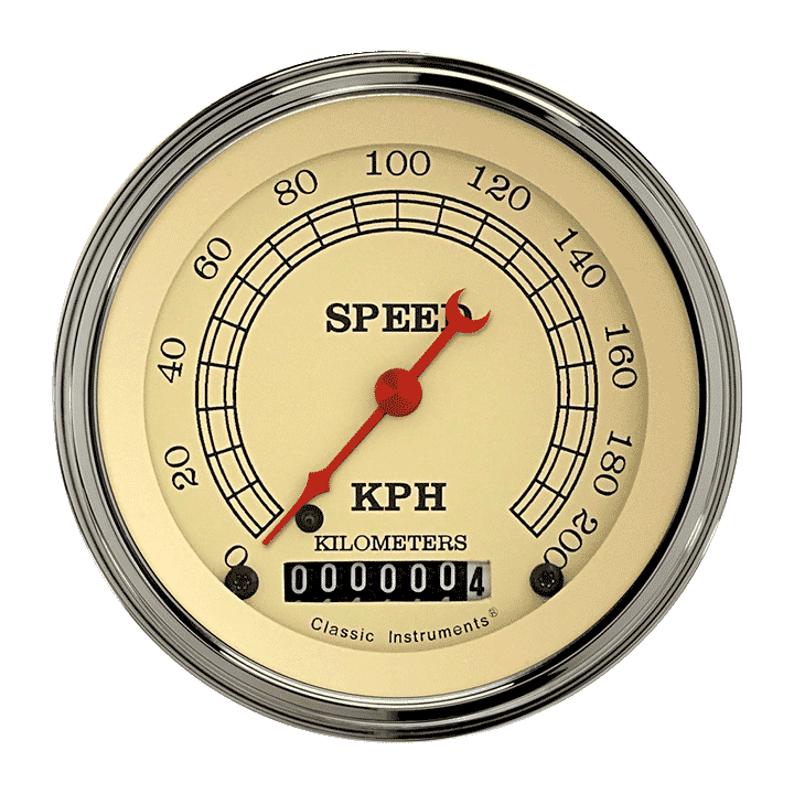 Classic Instruments VT59SLF - Vintage 3 3/8" Speedometer