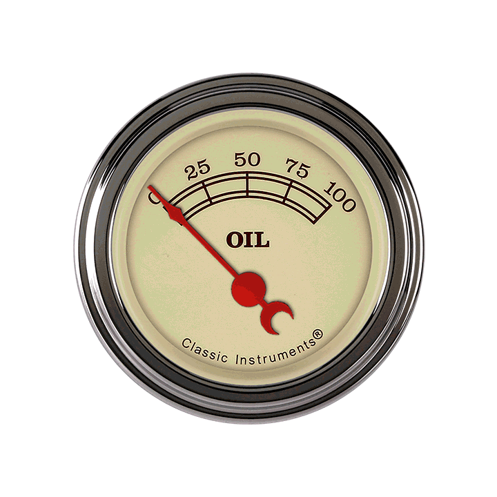 Classic Instruments VT81SLF - Vintage 2 1/8" Oil Pressure