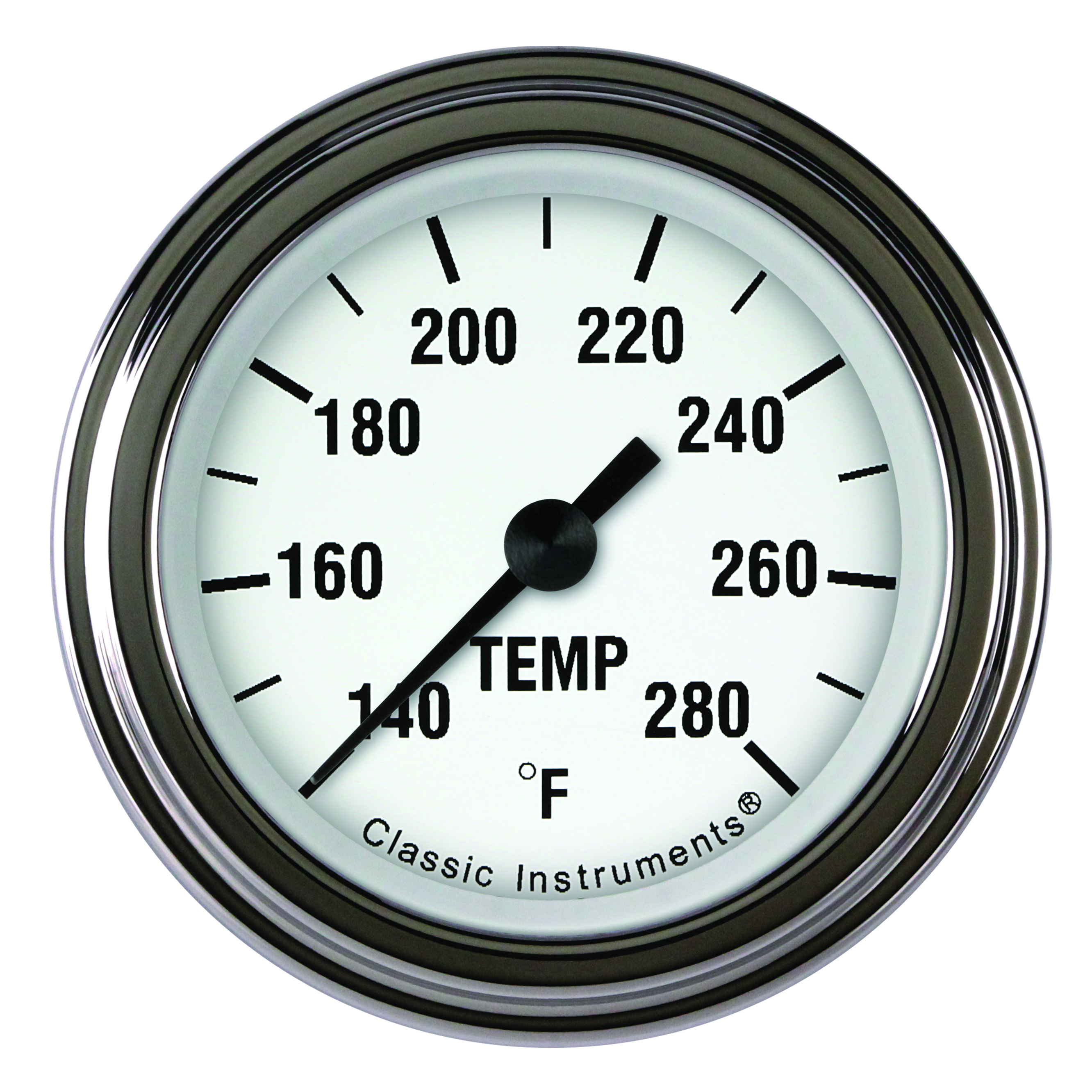 Classic Instruments WH126SLF-12 - White Hot 2 1/8" Full Sweep Water Temperature Gauge Classic Instruments WH126SLF-12 - White Hot 2 1/8" Full Sweep Water Temperature Gauge