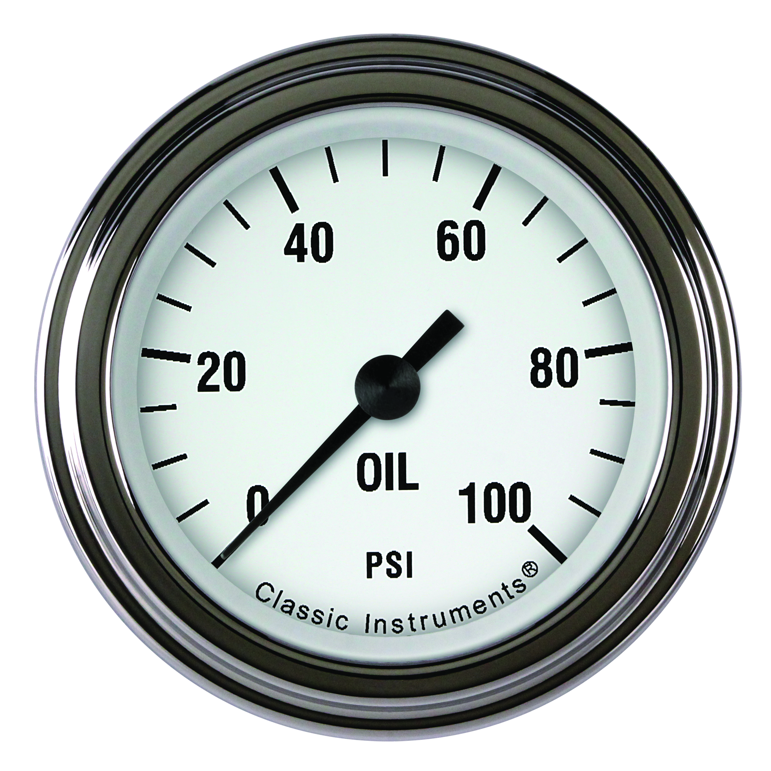 Classic Instruments WH181SLF - White Hot 2 1/8" Oil Pressure Gauge