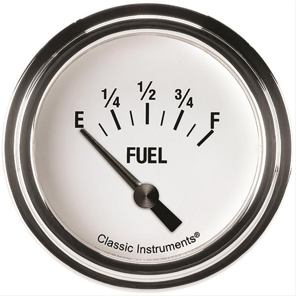 Classic Instruments WH209SLF - White Hot 2 5/8" Fuel Gauge Classic Instruments WH209SLF - White Hot 2 5/8" Fuel Gauge