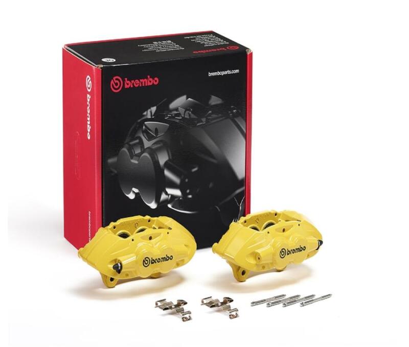 Brembo FALH32 - OE 16-21 BMW M2/17-18 M3/17-20 M4/14-16 M235i Hydraulic Front X-Style Brake Calipers - Yellow