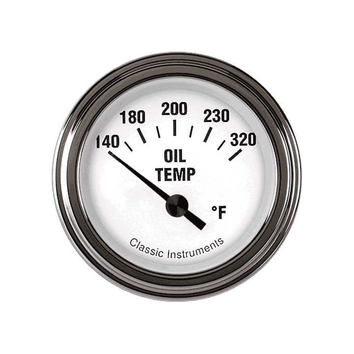 Classic Instruments WH28SLF - White Hot 2 1/8" Oil Temp