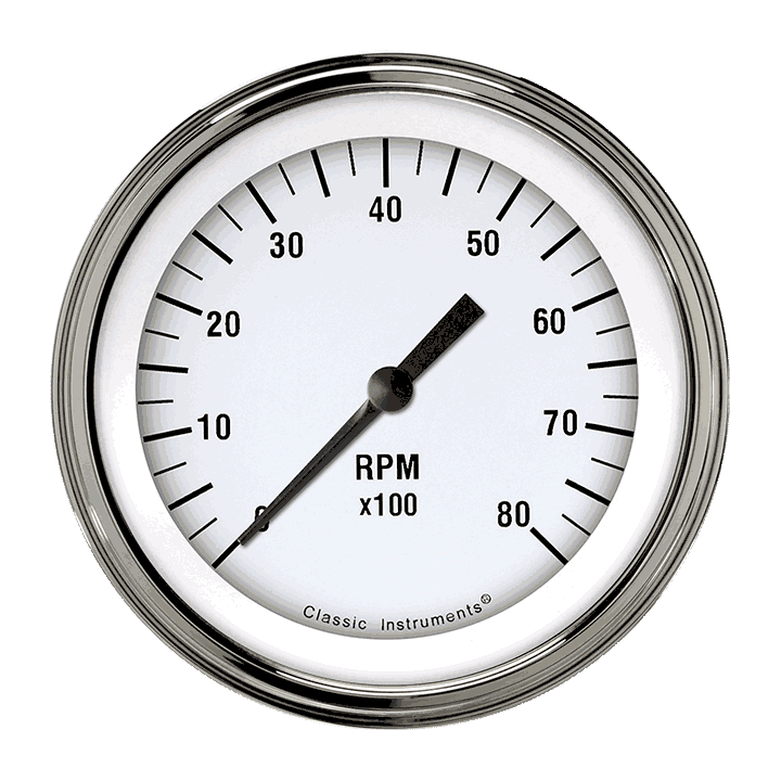 Classic Instruments WH80SLC - WHITE HOT 3IN TACH 8000 RPM