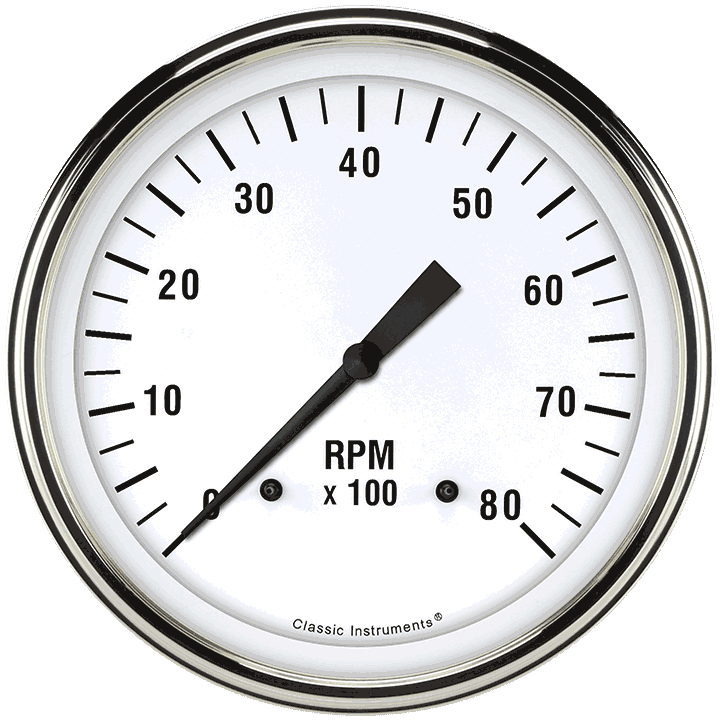 Classic Instruments WH71SLF - White Hot 4 5/8" Tachometer Classic Instruments WH71SLF - White Hot 4 5/8" Tachometer