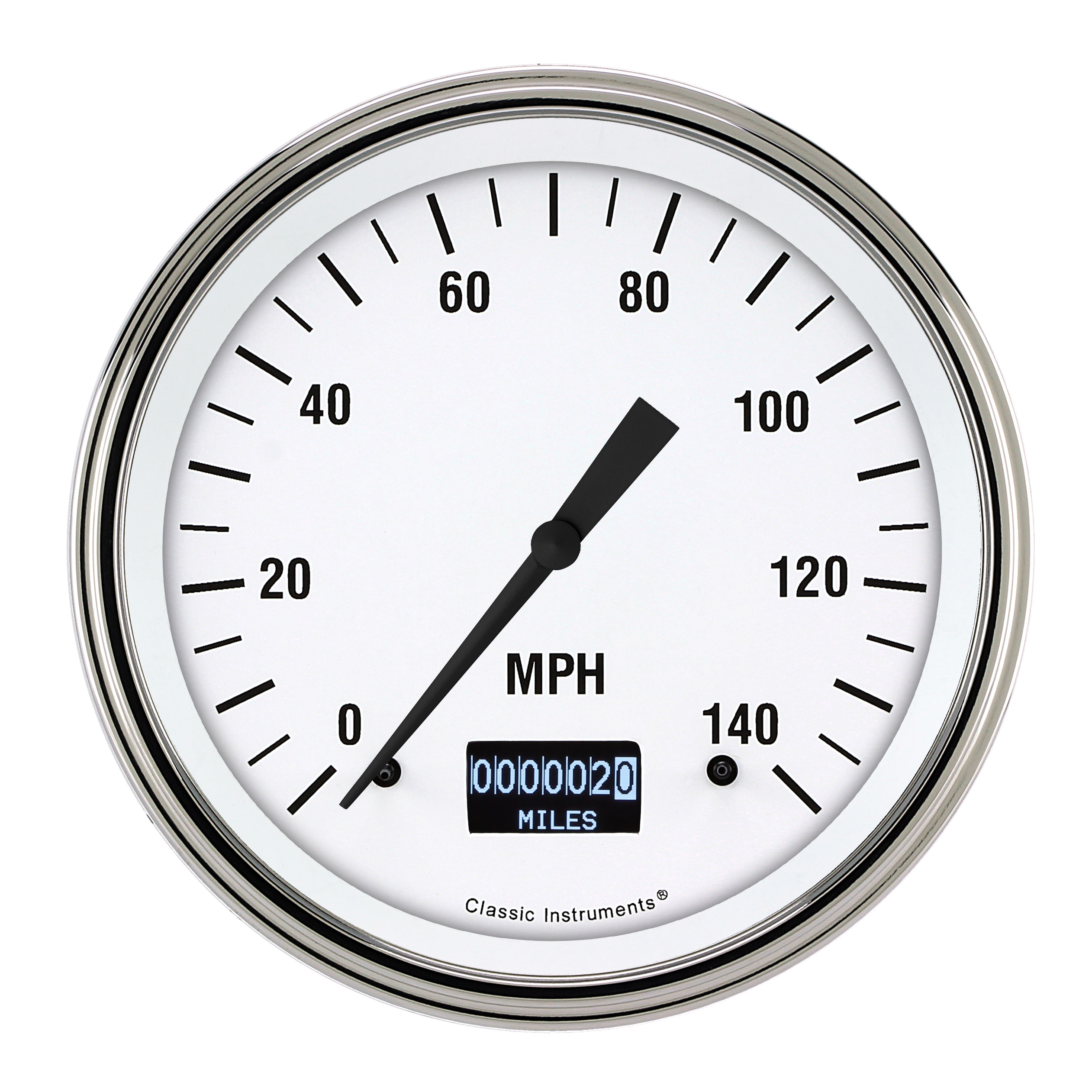 Classic Instruments WH56DSLF - White Hot 4 5/8" Speedometer with Information Screen Classic Instruments WH56DSLF - White Hot 4 5/8" Speedometer with Information Screen