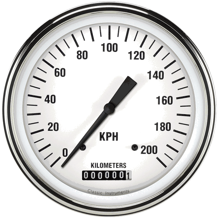 Classic Instruments WH58SLF - White Hot 4 5/8" Speedometer Classic Instruments WH58SLF - White Hot 4 5/8" Speedometer