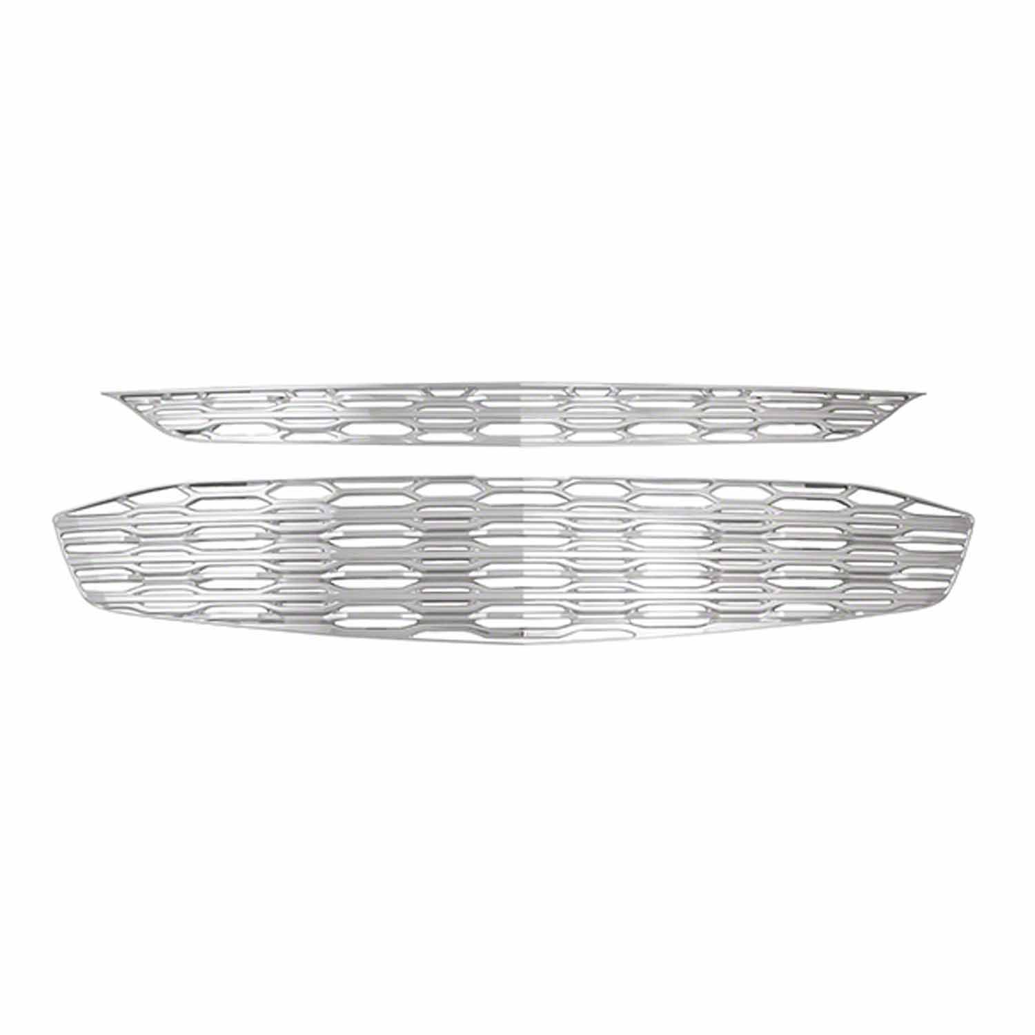 Coast To Coast IWCGI144 - Grille Insert Overlay Oval Mesh 2 Pc Chrome ABS