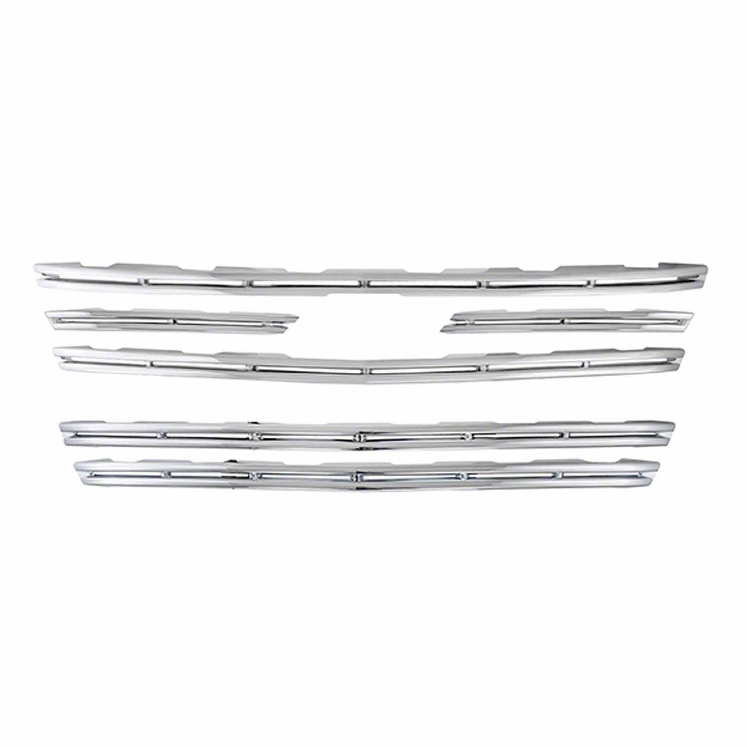 Coast To Coast IWCGI117 - Grille Insert Horizontal Bar 5 Pc Bumper Grille Chrome