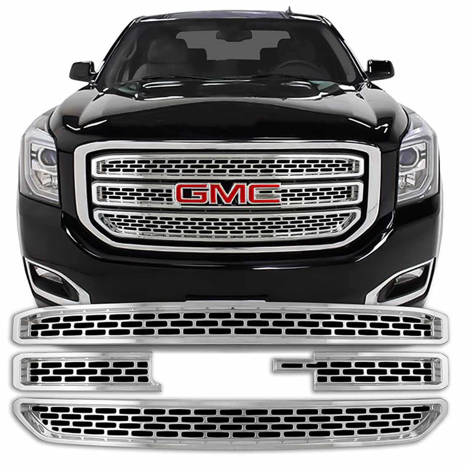 Coast To Coast IWCGI129 - Grille Insert Overlay Mesh 4 Pc Chrome ABS