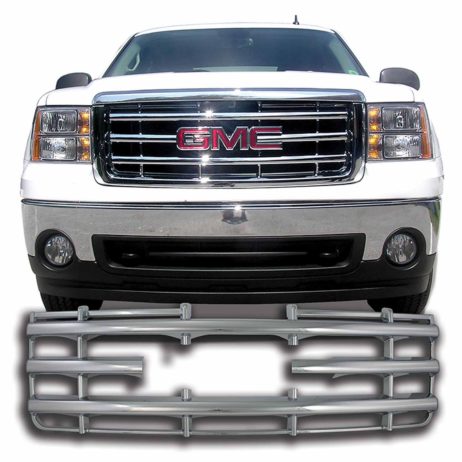 Coast To Coast IWCGI42 - Grille Insert Overlay Horizontal Bar 1 Pc Chrome ABS