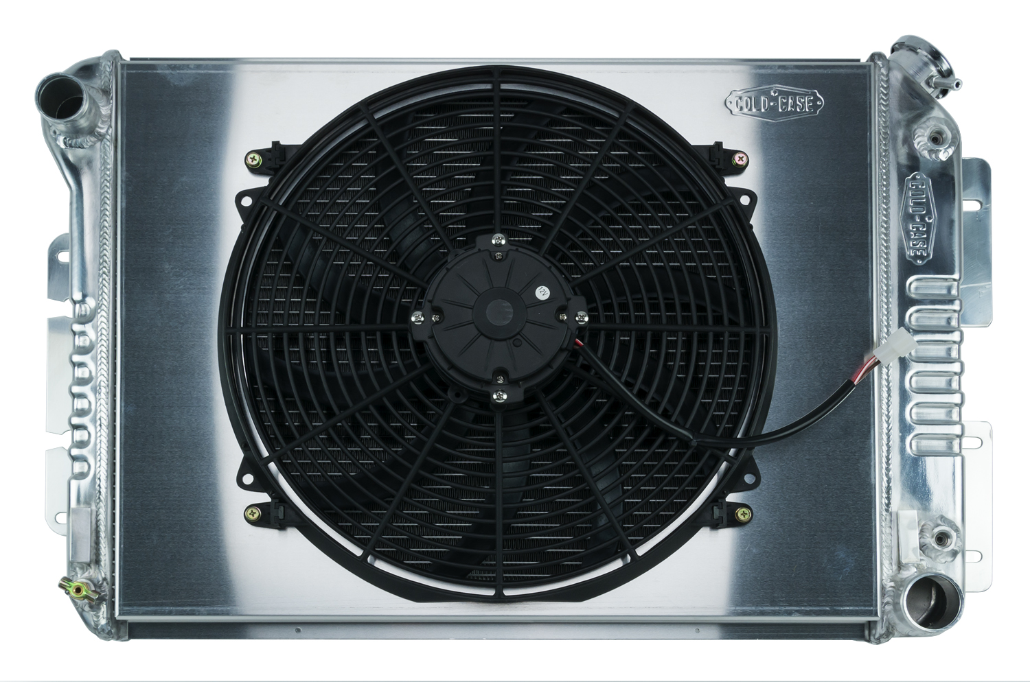 Cold Case Radiators CHC11AK - 67-69 Camaro BB / Firebird Auto Transmission Aluminum Radiator and 16 Inch Fan Kit