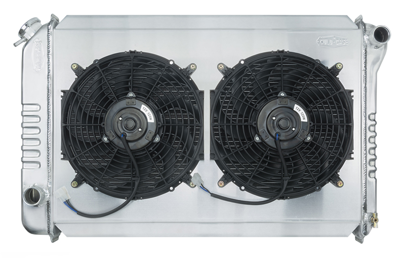 Cold Case Radiators FOM587K - 67-70 Mustang SB 24 Inch Aluminum Performance Radiator And Dual 12 Inch Fan Kit MT Cold Case Radiators FOM587K - 67-70 Mustang SB 24 Inch Aluminum Performance Radiator And Dual 12 Inch Fan Kit MT