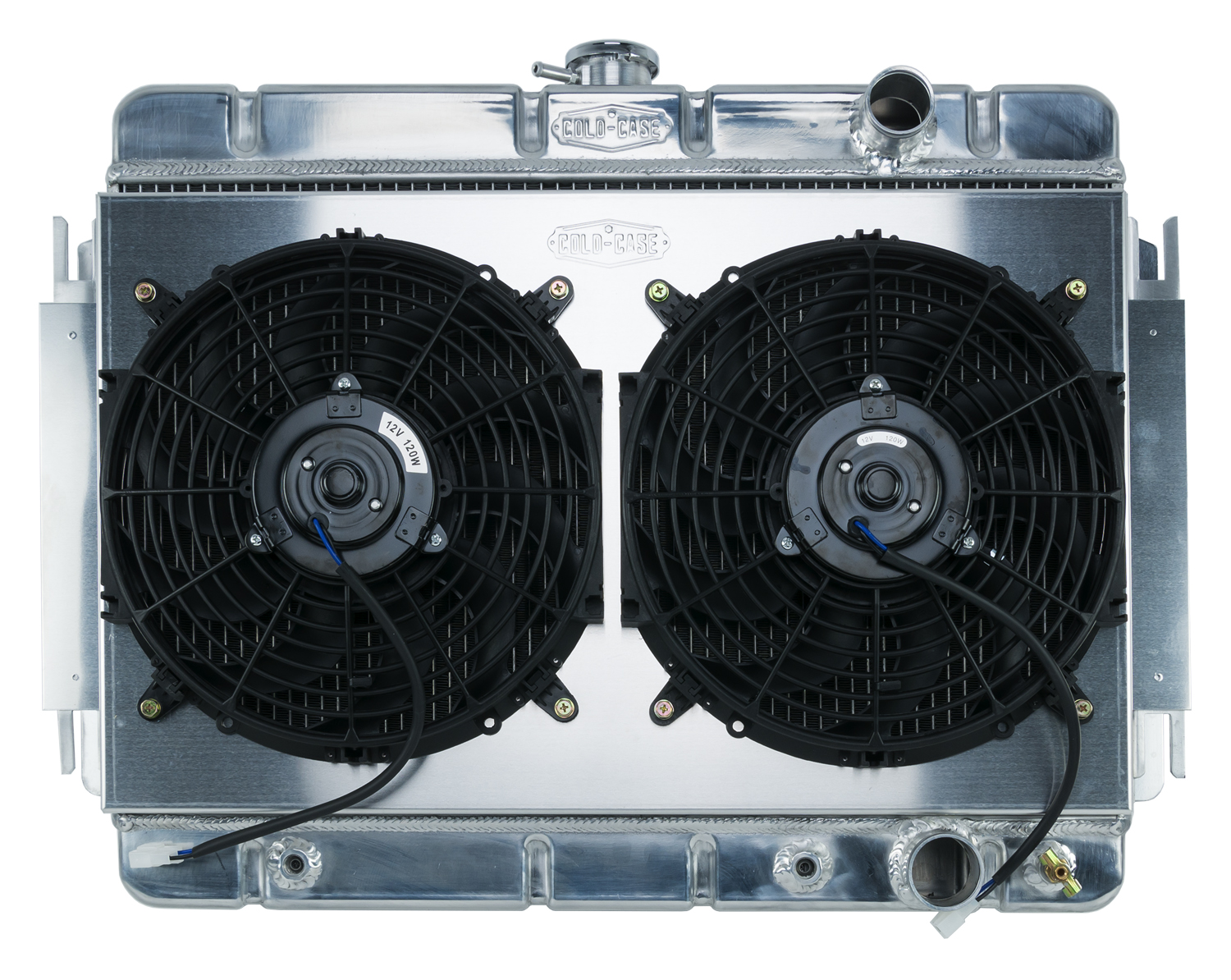 Cold Case Radiators CHE541AK - 64-65 Chevelle / El Camino Aluminum Radiator And Dual 12 Inch Fan Kit AT