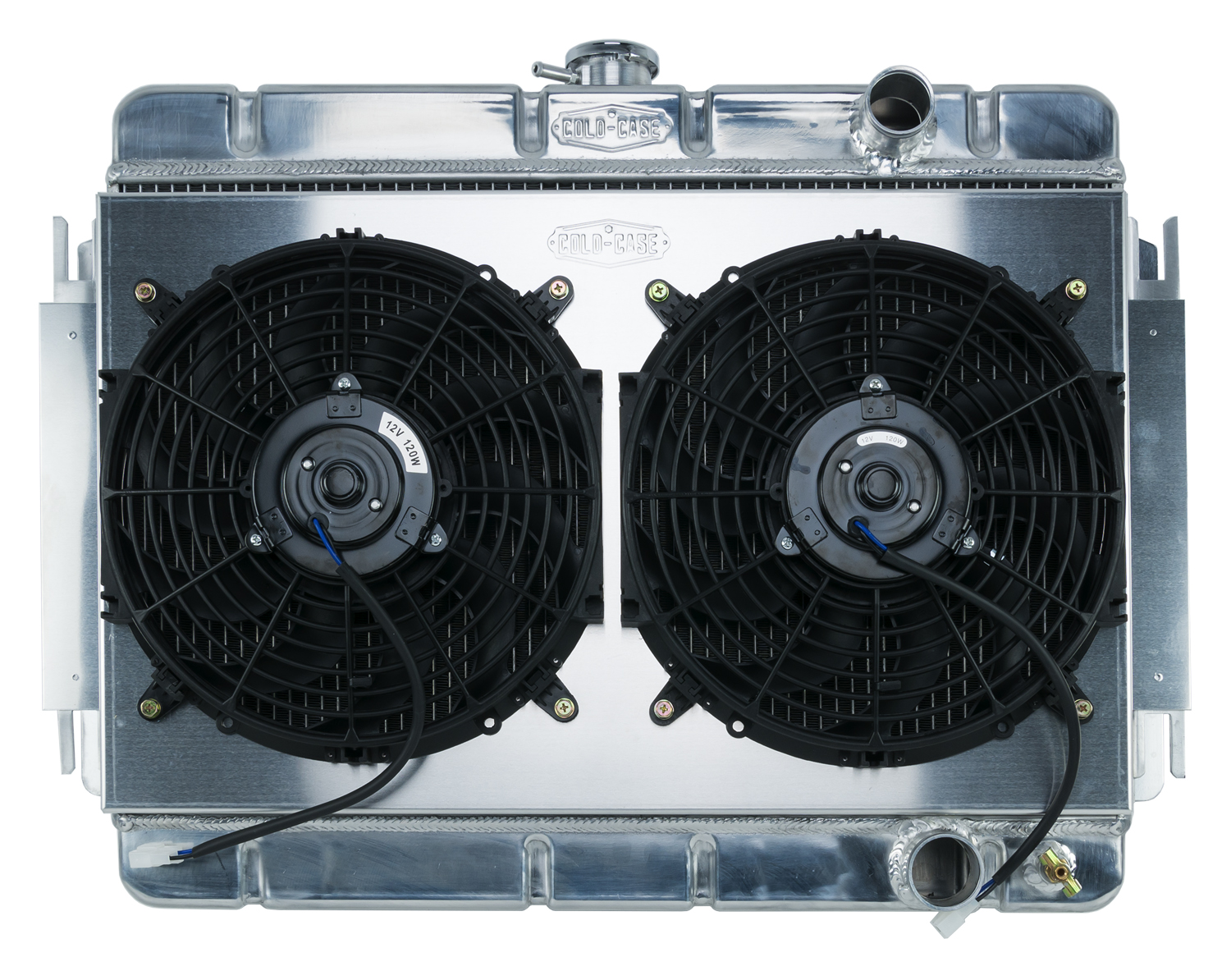 Cold Case Radiators CHE541K - 64-65 Chevelle / El Camino Aluminum Radiator And Dual 12 Inch Fan Kit MT
