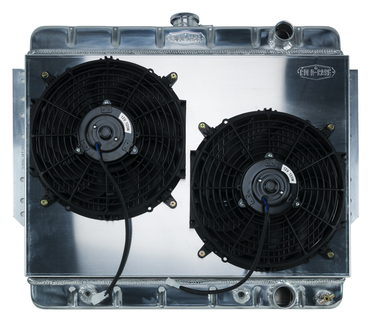 Cold Case Radiators CHI565AK - 61-65 Impala Aluminum Radiator and Dual 12 Inch Fan Kit Stamped Cold Case Radiators CHI565AK - 61-65 Impala Aluminum Radiator and Dual 12 Inch Fan Kit Stamped