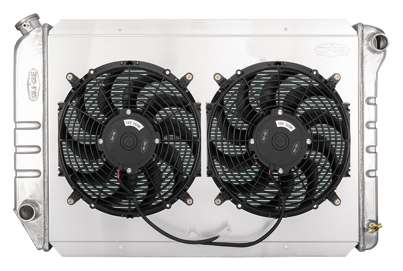 Cold Case Radiators FOT587-5K - 97-03 Ford Truck F150 Coyote Swap Aluminum Performance Radiator With Dual 12 Inch Fan Kit