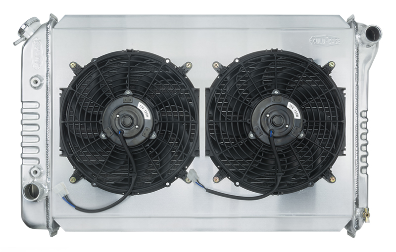 Cold Case Radiators FOM578AK - 1971-1973 Ford Mustang V8 Aluminum Radiator 26 Inch Auto Transmission Dual 12 Inch Fans