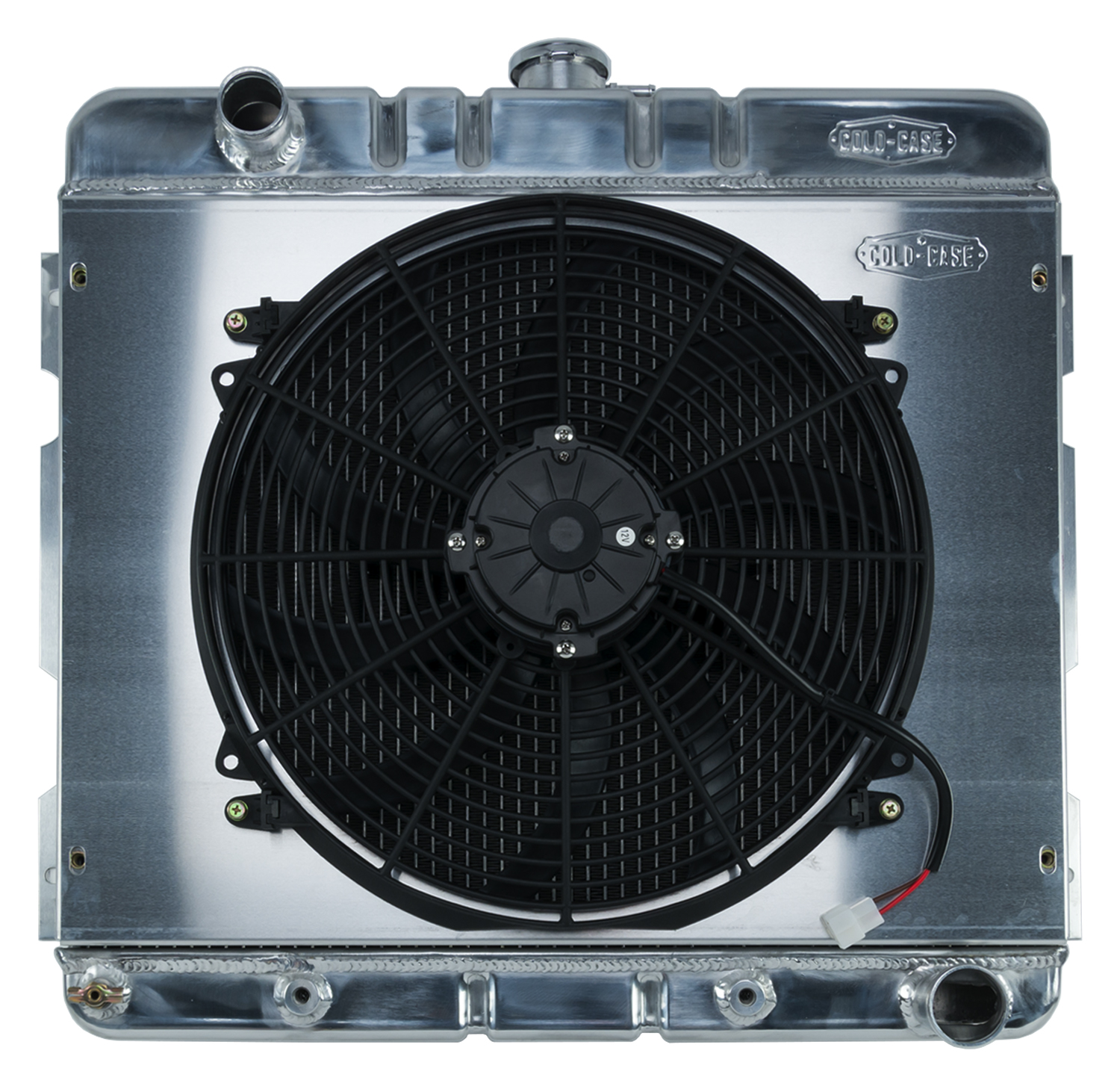 Cold Case Radiators MOP755AK - 70-72 A,B Body SB Aluminum Performance Radiator And 16 Inch Fan Kit AT 17x22 Inch Cold Case Radiators MOP755AK - 70-72 A,B Body SB Aluminum Performance Radiator And 16 Inch Fan Kit AT 17x22 Inch