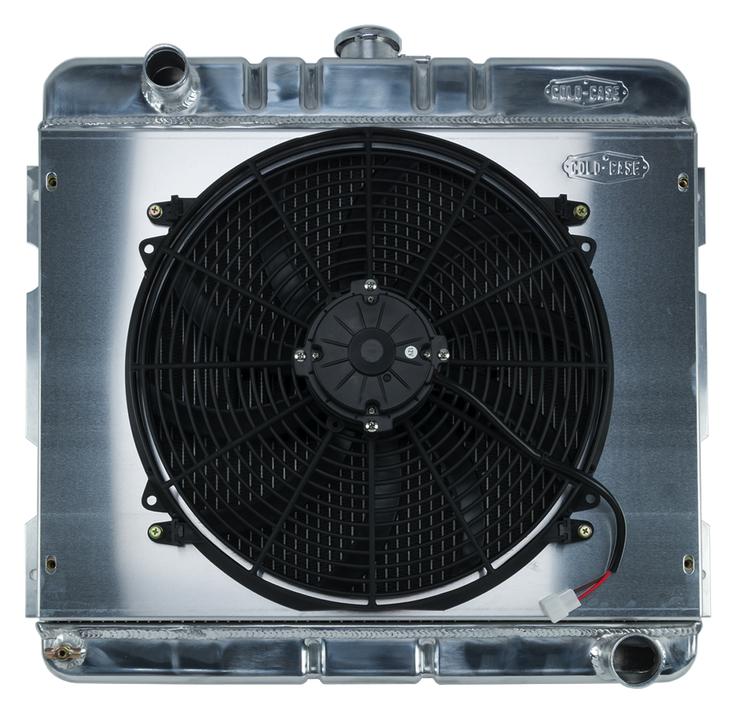 Cold Case Radiators MOP755K - 70-72 A,B Body SB Aluminum Performance Radiator And 16 Inch Fan Kit MT 17x22 Inch Cold Case Radiators MOP755K - 70-72 A,B Body SB Aluminum Performance Radiator And 16 Inch Fan Kit MT 17x22 Inch