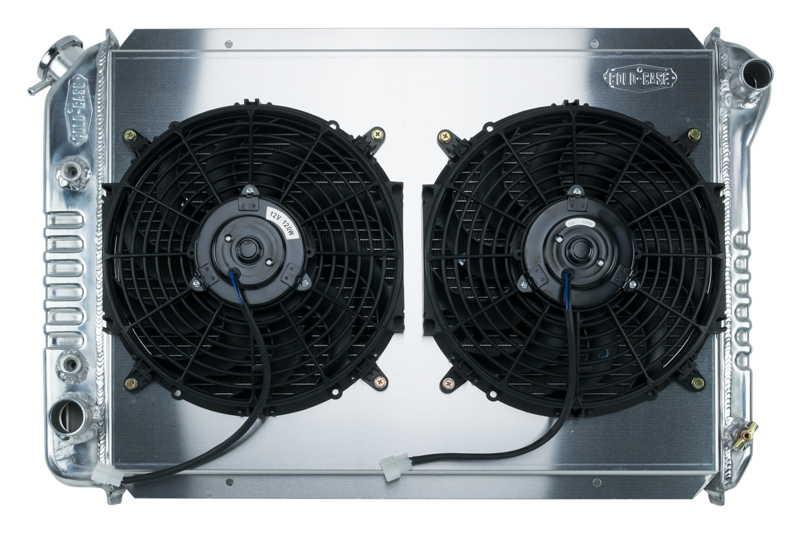 Cold Case Radiators LMM570A-1K - 87-93 Mustang Aluminum Radiator 1 Inch Core Dual 12 Inch Fans Automatic Cold Case Radiators LMM570A-1K - 87-93 Mustang Aluminum Radiator 1 Inch Core Dual 12 Inch Fans Automatic