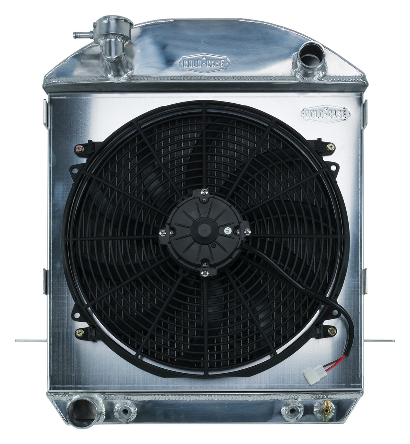 Cold Case Radiators STF901AK - 24-27 T-Bucket Ford Engine Aluminum Performance Radiator And 16 Inch Fan Kit