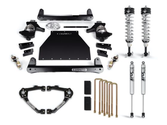 Cognito 210-P0963 - 4-Inch Performance Lift Kit With Fox PS IFP 2.0 Shocks for 14-18 Silverado/Sierra 1500 2WD/4WD With OEM Stamped Steel/Cast Aluminum Control Arms Cognito 210-P0963 - 4-Inch Performance Lift Kit With Fox PS IFP 2.0 Shocks for 14-18 Silverado/Sierra 1500 2WD/4WD With OEM Stamped Steel/Cast Aluminum Control Arms