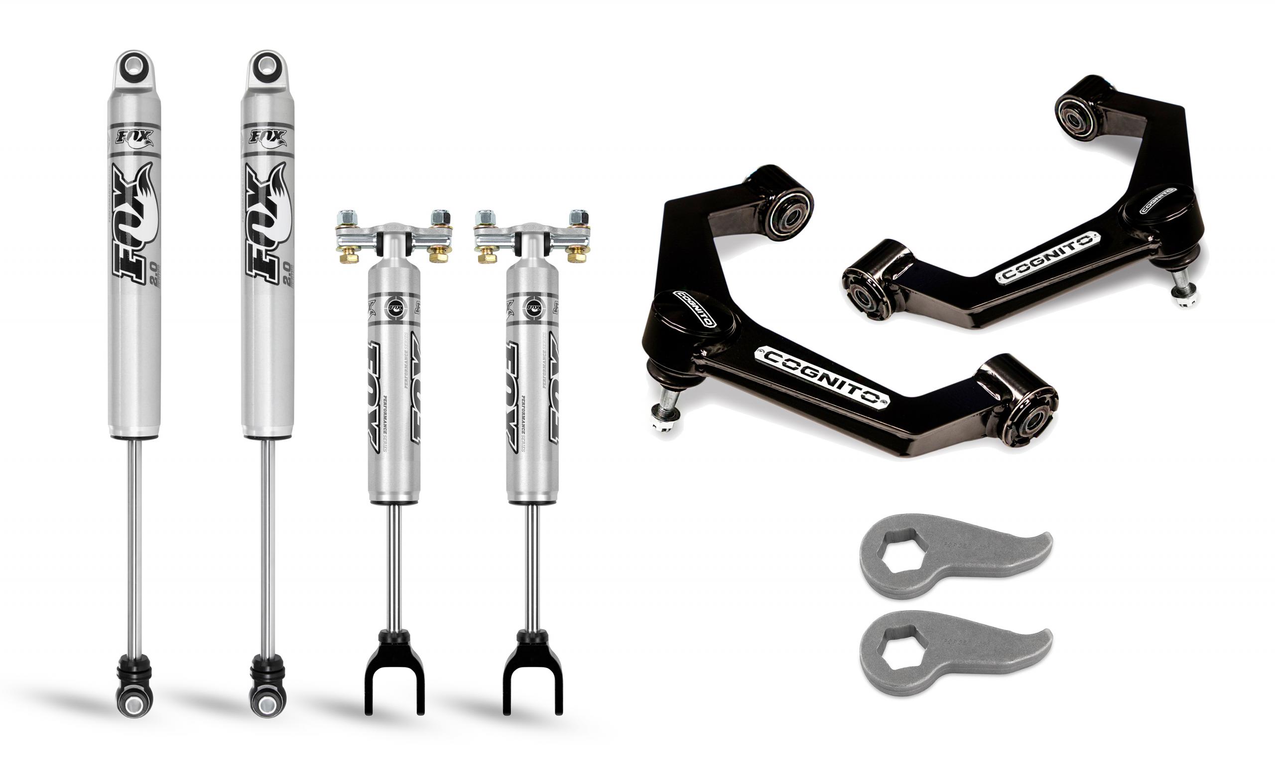 Cognito 110-P0884 - 3-Inch Performance Uniball Leveling Kit With Fox PS 2.0 IFP Shocks for 20-22 Silverado/Sierra 2500/3500 2WD/4WD