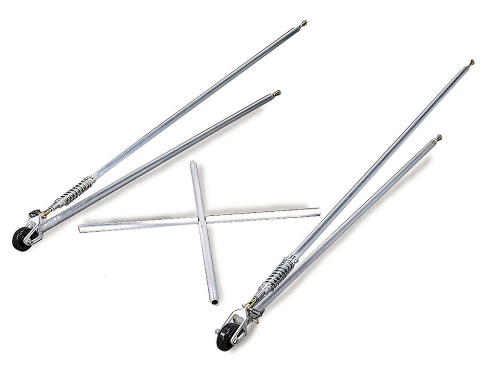 Competition Engineering C2145 - Wheelie Bar - Weld-On - 60 in - Sprung - Steel - Natural - Universal - Kit