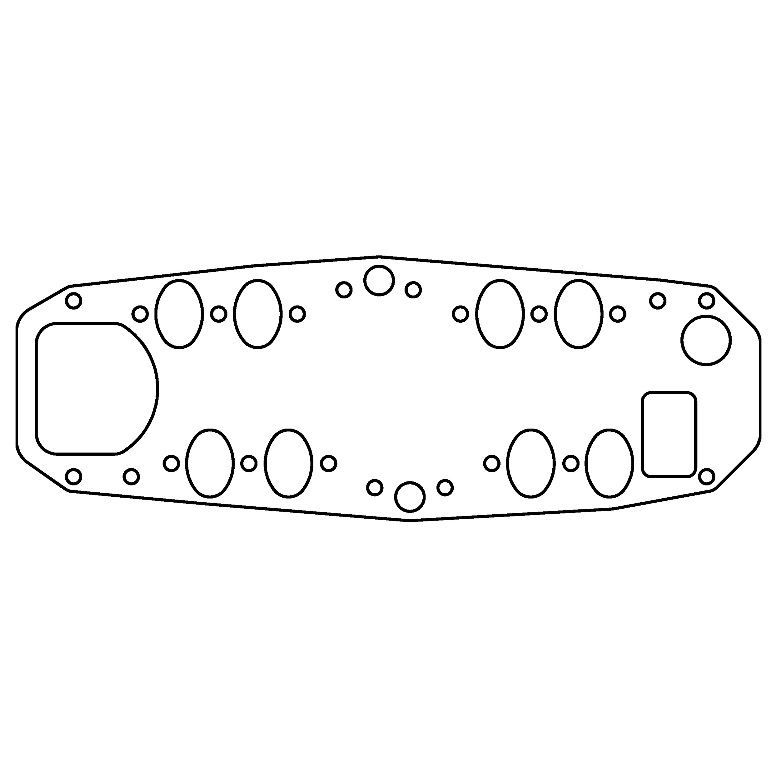 Cometic C15121 - Ford 8BA/8CM Flathead V8 .060in KF Intake Manifold Gasket - 1948-1953 Cometic C15121 - Ford 8BA/8CM Flathead V8 .060in KF Intake Manifold Gasket - 1948-1953