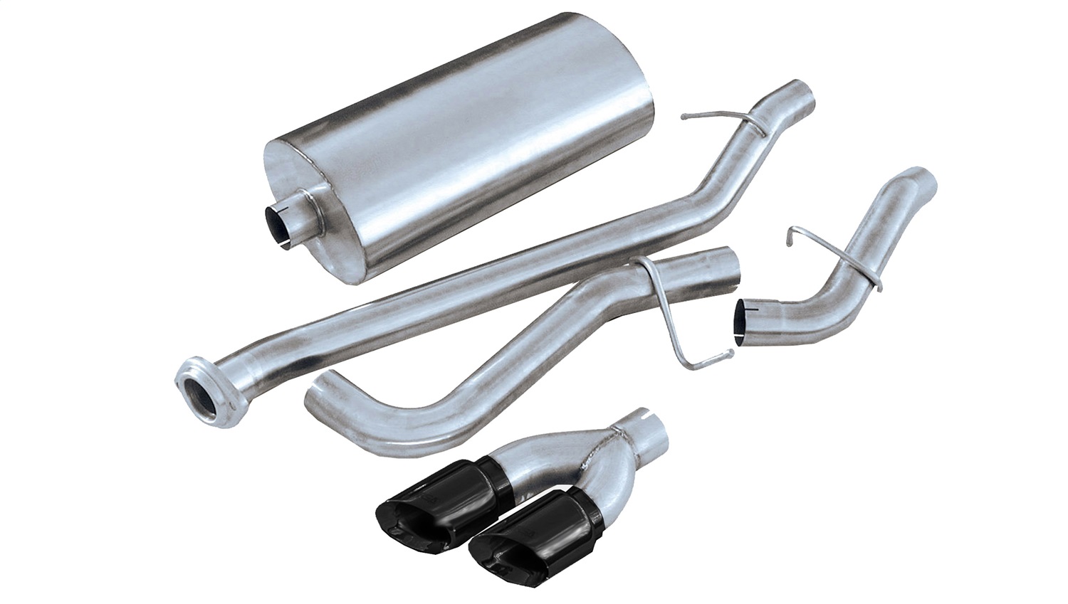 Corsa Performance 14261BLK - 3.0 Inch Cat-Back Sport Single Side Exhaust 4.0 Inch Black Tips 99-06 Silverado/Sierra 119 Inch Wheelbase 4.8L/5.3L V8 Stainless Steel  Performance