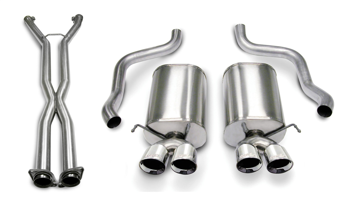 Corsa Performance 14169CB6 - 2.5 Inch Cat-Back Sport Dual Exhaust Polished 3.5 Inch Tips 05-08 Corvette A6 Auto Trans 6.0L/6.2L Stainless Steel  Performance