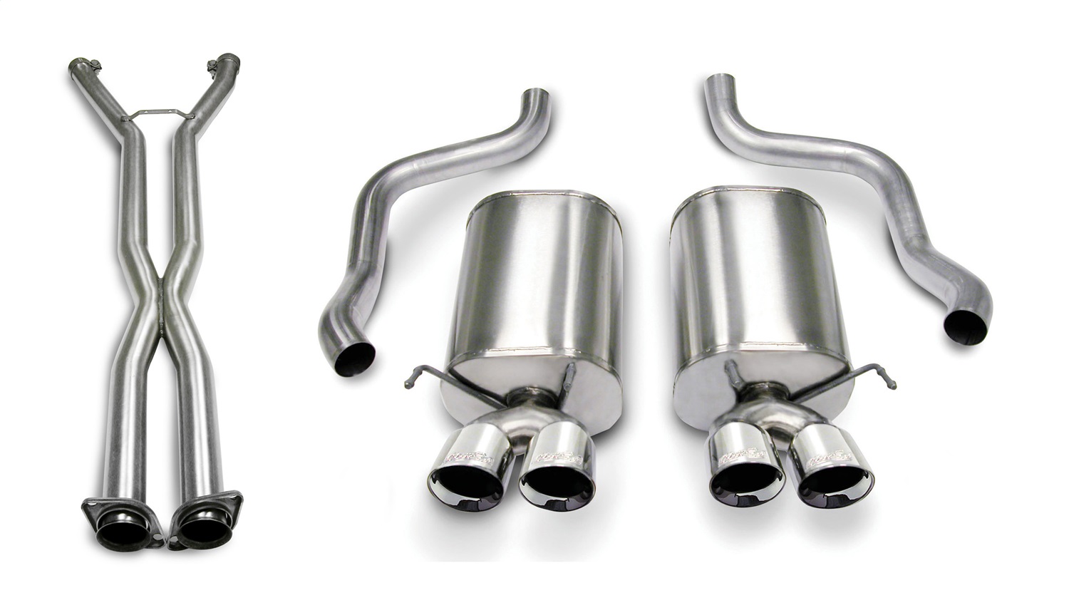 Corsa Performance 14169CB4 - 2.5 Inch Cat-Back Sport Dual Exhaust Polished 3.5 Inch Tips 05-08 Corvette Manual/A4 Auto Trans 6.0L/6.2L Stainless Steel  Performance