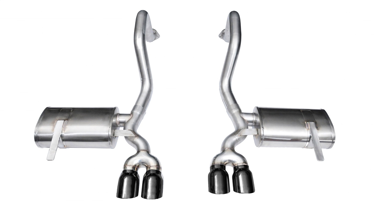 Corsa Performance 14132BLK - 2.5 Inch Axle-Back Xtreme Dual Exhaust w/ Polished 3.5 Inch Tips 97-04 Corvette/Z06 5.7L Stainless Steel  Performance