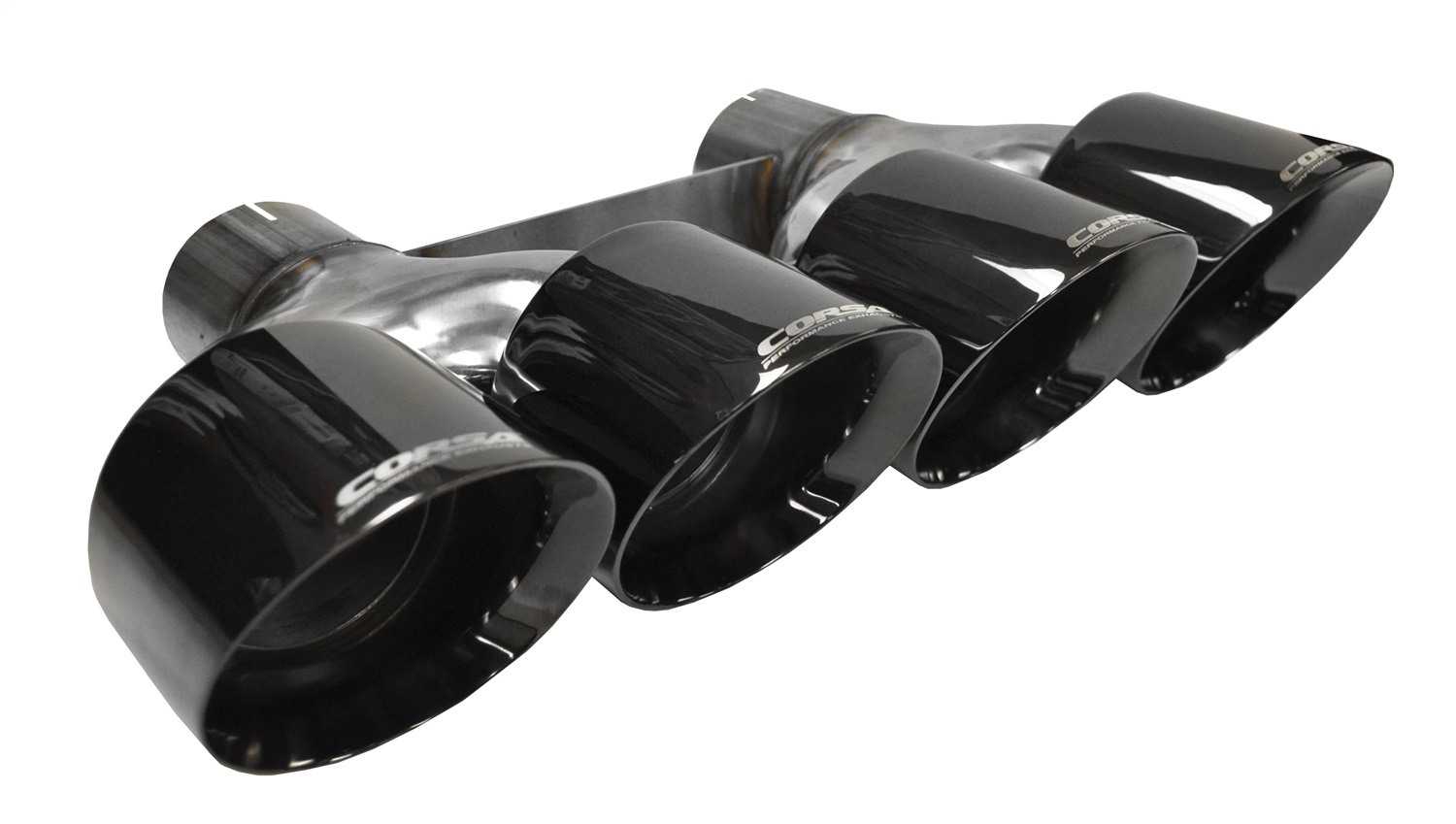 Corsa Performance 14062BLK - Quad 4.5 Inch Black Pro-Series Tip Kit Clamps Included For  C7 Exhaust Only Stainless Steel  Performance