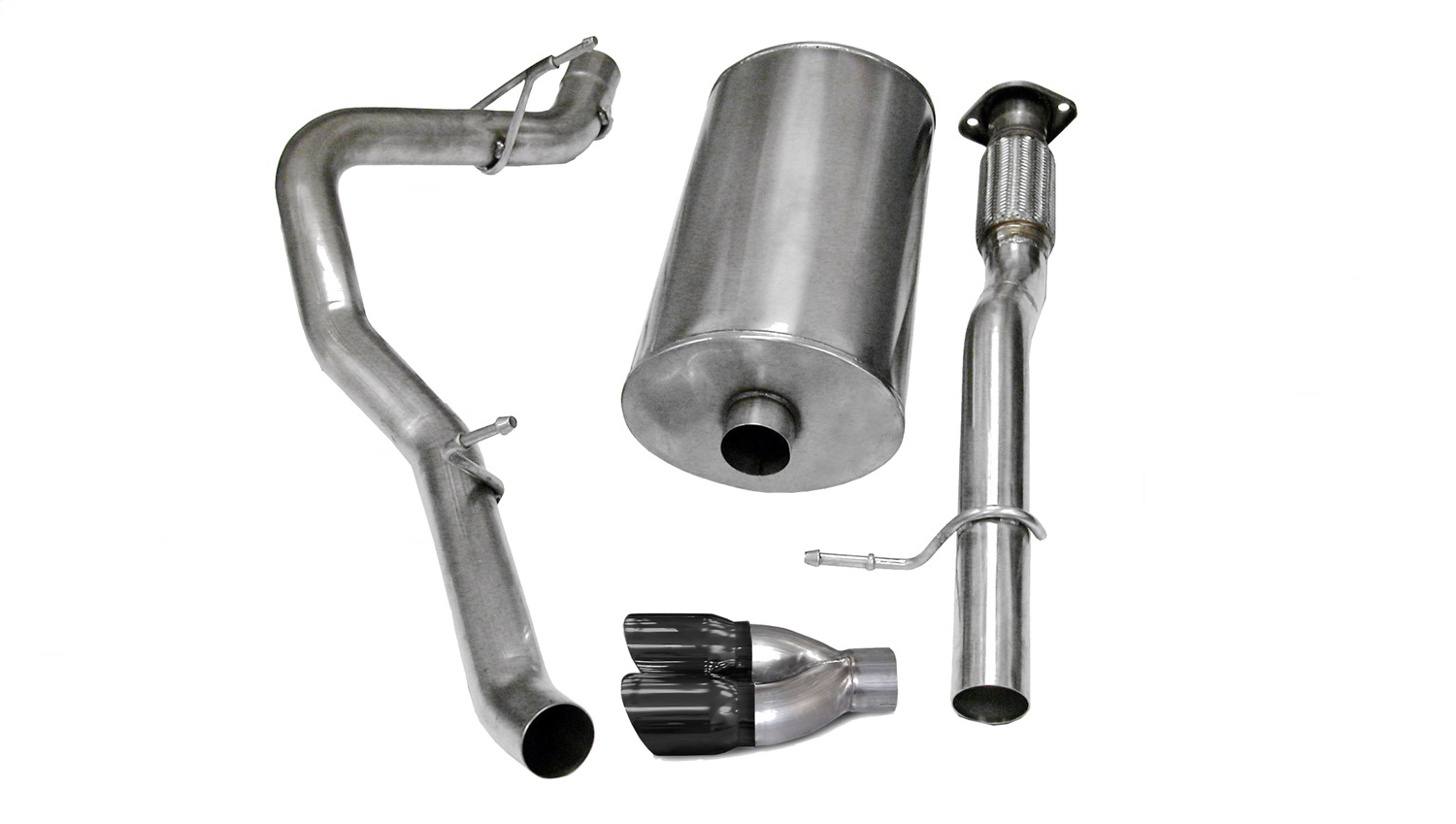 Corsa Performance 14246BLK - 3.0 Inch Cat-Back Sport Single Side Exhaust 4.0 Inch Black Tips 07-08 Chevy Avalanche/Suburban GMC Yukon XL 5.3L/6.0L V8 Stainless Steel  Performance