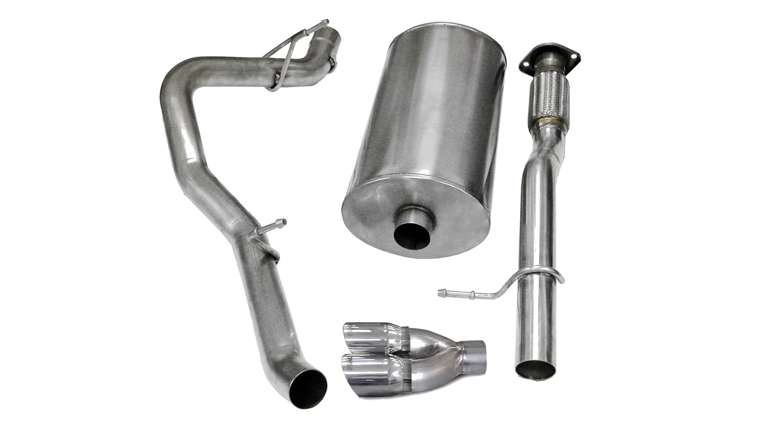Corsa Performance 14246 - 3.0 Inch Cat-Back Sport Single Side Exhaust 4.0 Inch Polished Tips 07-08 Chevy Avalanche/Suburban GMC Yukon XL 5.3L/6.0L V8 Stainless Steel  Performance