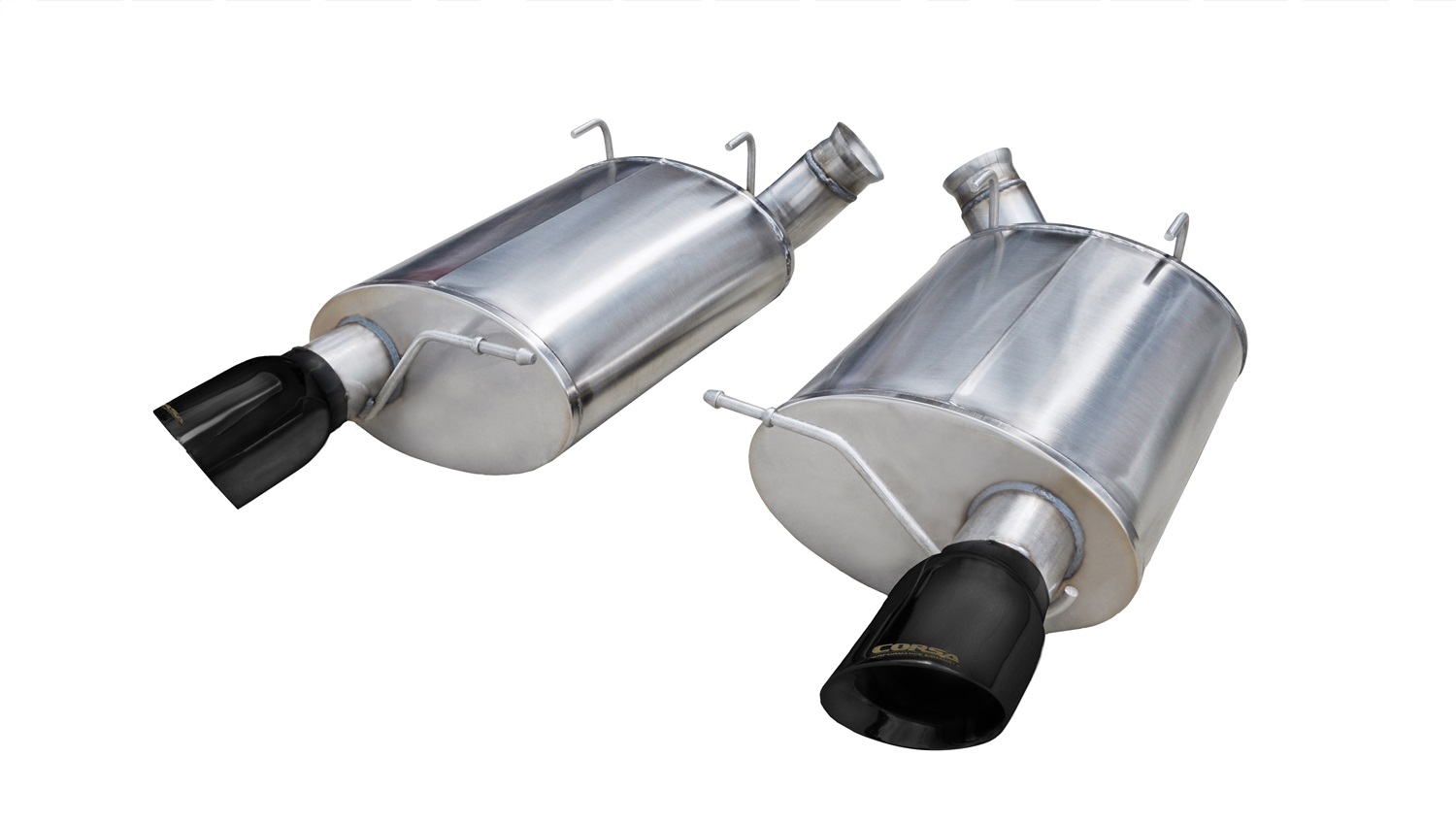 Corsa Performance 14320BLK - 3.0 Inch Axle-Back Sport Dual Exhaust Black 4.0 Inch Tips 11-12 Mustang Shelby GT500 5.4L Stainless Steel  Performance