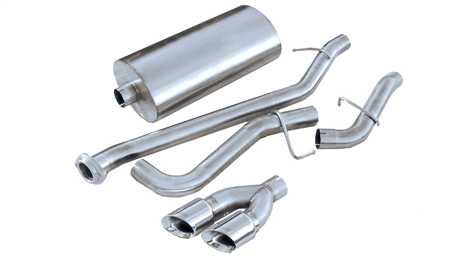 Corsa Performance 14260 - 3.0 Inch Cat-Back Sport Single Side Exhaust 4.0 Inch Polished Tips 99-06 Silverado/Sierra 143.5 Inch Wheelbase 4.8L/5.3L V8 Stainless Steel  Performance