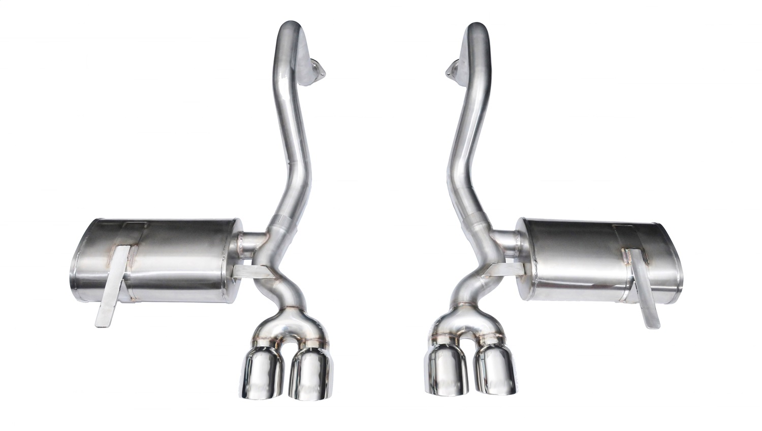 Corsa Performance 14132 - 2.5 Inch Axle-Back Xtreme Dual Exhaust Polished 3.5 Inch Tips 97-04 Corvette/Z06 5.7L Stainless Steel  Performance