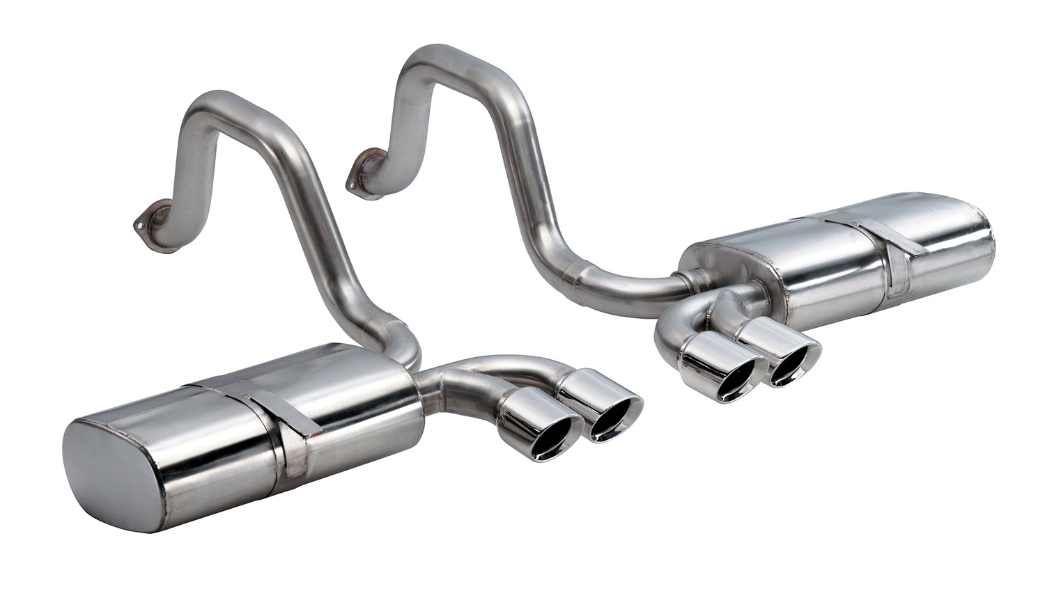 Corsa Performance 14111 - 2.5 Inch Axle-Back Sport Dual Exhaust Polished 3.5 Inch Tips 97-04 Corvette/Z06 5.7L Stainless Steel  Performance