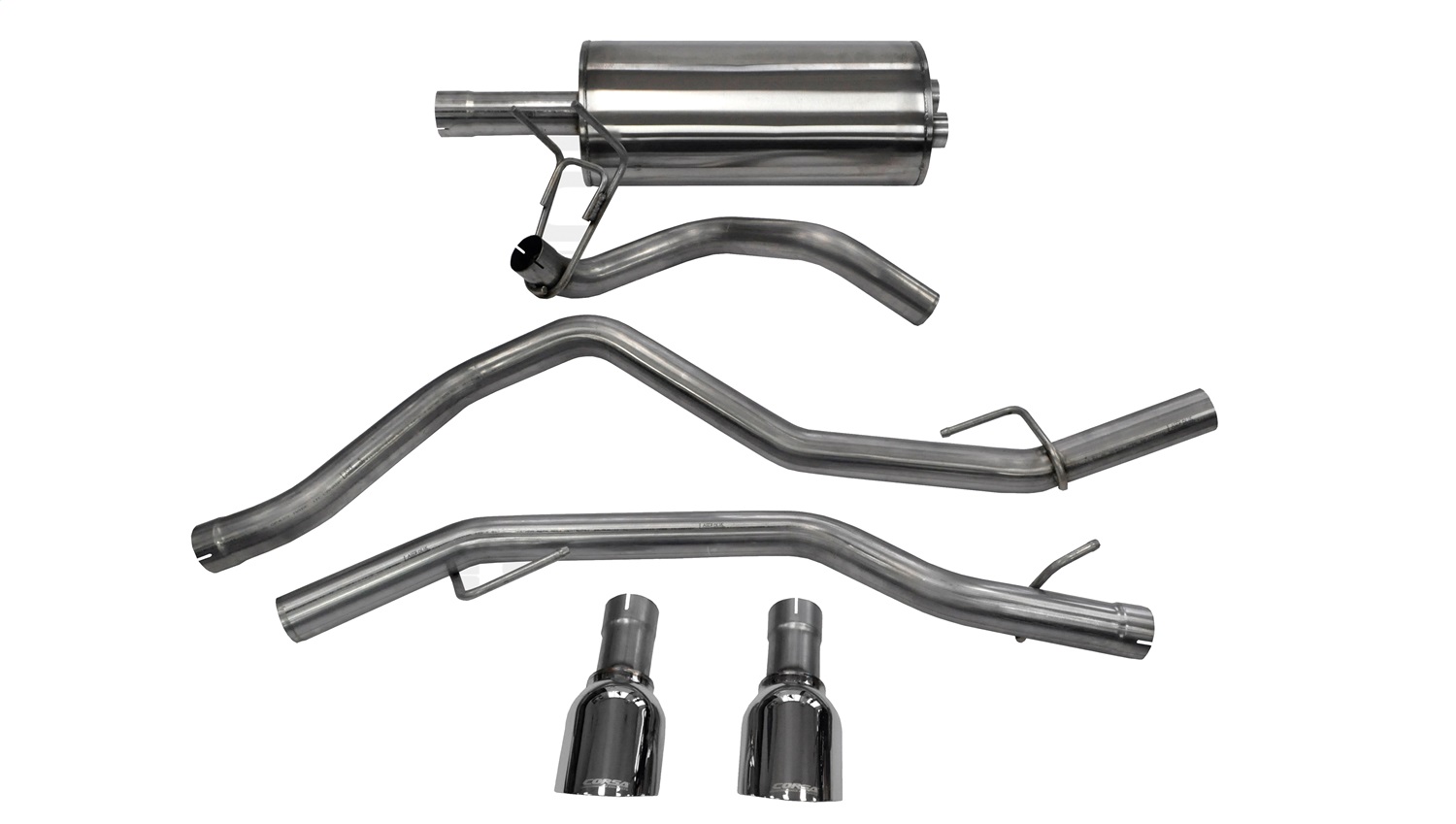 Corsa Performance 14405 - 3.0 Inch Cat-Back Sport Dual Rear Exhaust 4.5 Inch Polished Tips 09-18 Dodge Ram/Rebel 4.7L/5.7L V8 140.5 Inch Wheelbase Stainless Steel  Performance