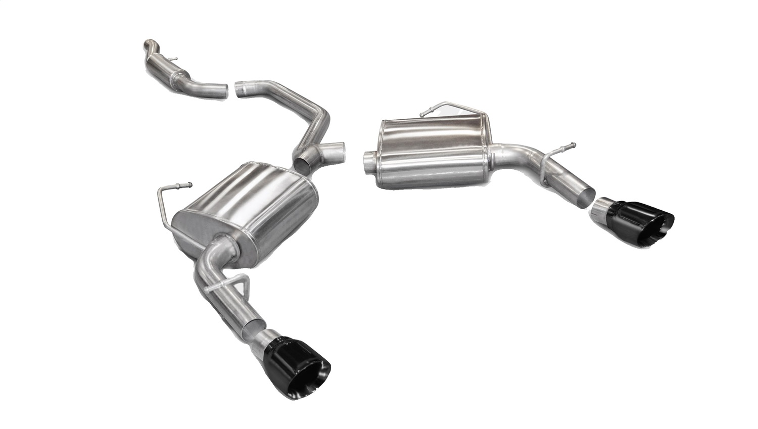 Corsa Performance 14413BLK - 2.5 Inch Cat-Back Sport Dual Rear Exhaust 4.0 Inch Black Tips 11-14 Dodge Avenger/Chrysler 200 V6 Engine Stainless Steel Performance Corsa Performance 14413BLK - 2.5 Inch Cat-Back Sport Dual Rear Exhaust 4.0 Inch Black Tips 11-14 Dodge Avenger/Chrysler 200 V6 Engine Stainless Steel Performance