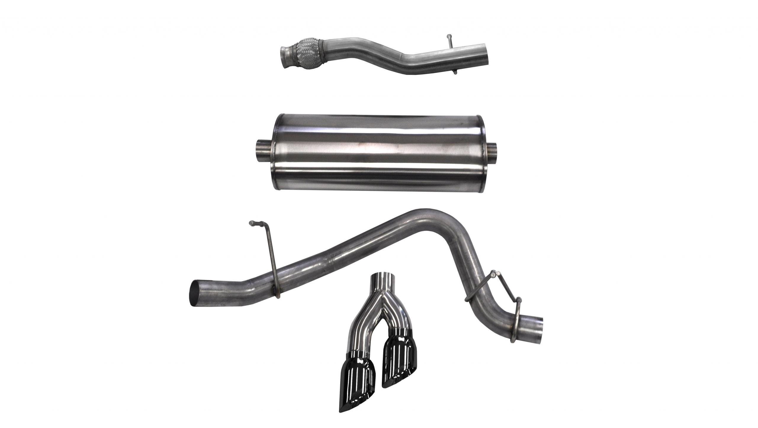 Corsa Performance 14748BLK - 3.0 Inch Cat-Back Sport Single Side Exit Exhaust 4.0 Inch Black Tips 15-Present Chevy Suburban/GMC Yukon XL 5.3L V8 Stainless Steel  Performance
