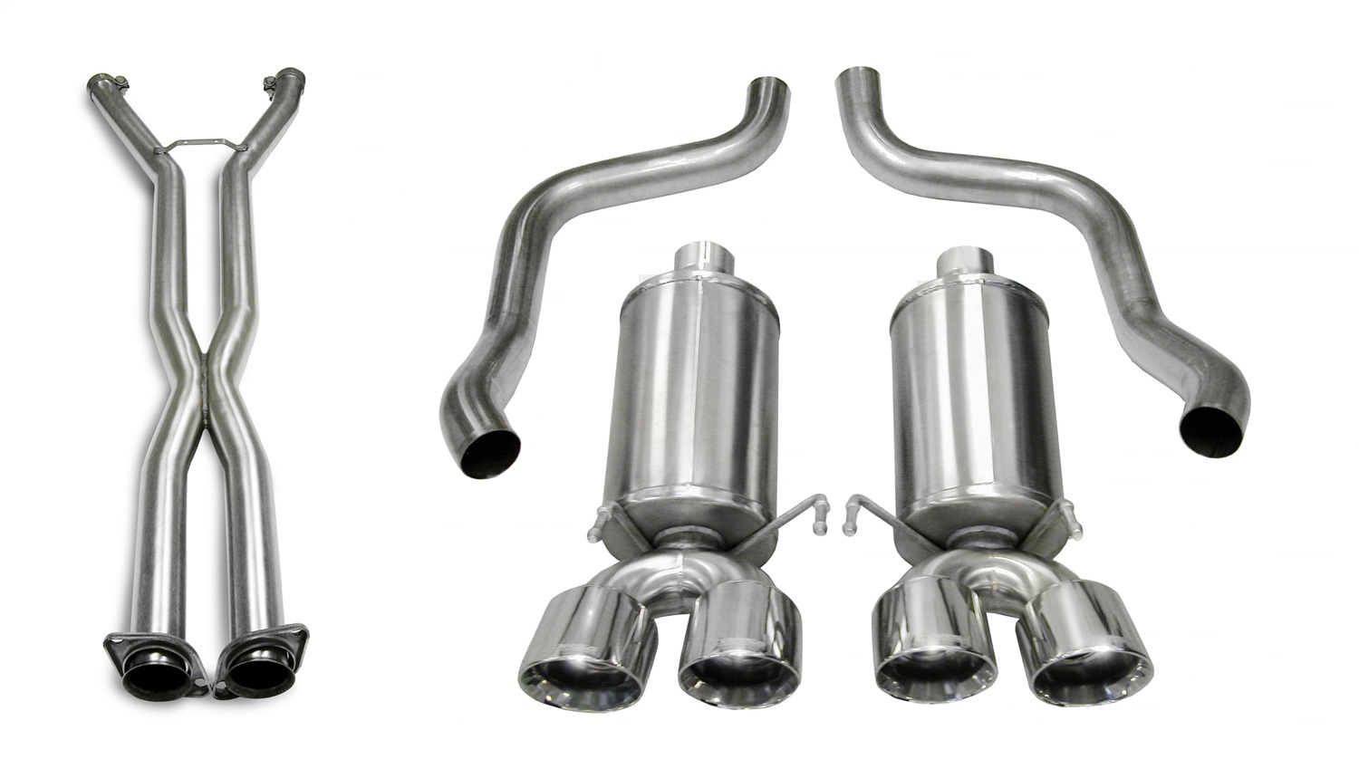 Corsa Performance 14469CB4 - 2.5 Inch Cat-Back Xtreme Dual Exhaust Polished 3.5 Inch Tips 05-08 Corvette C6 Manual/A4 Auto Trans 6.0L/6.2L Stainless Steel  Performance