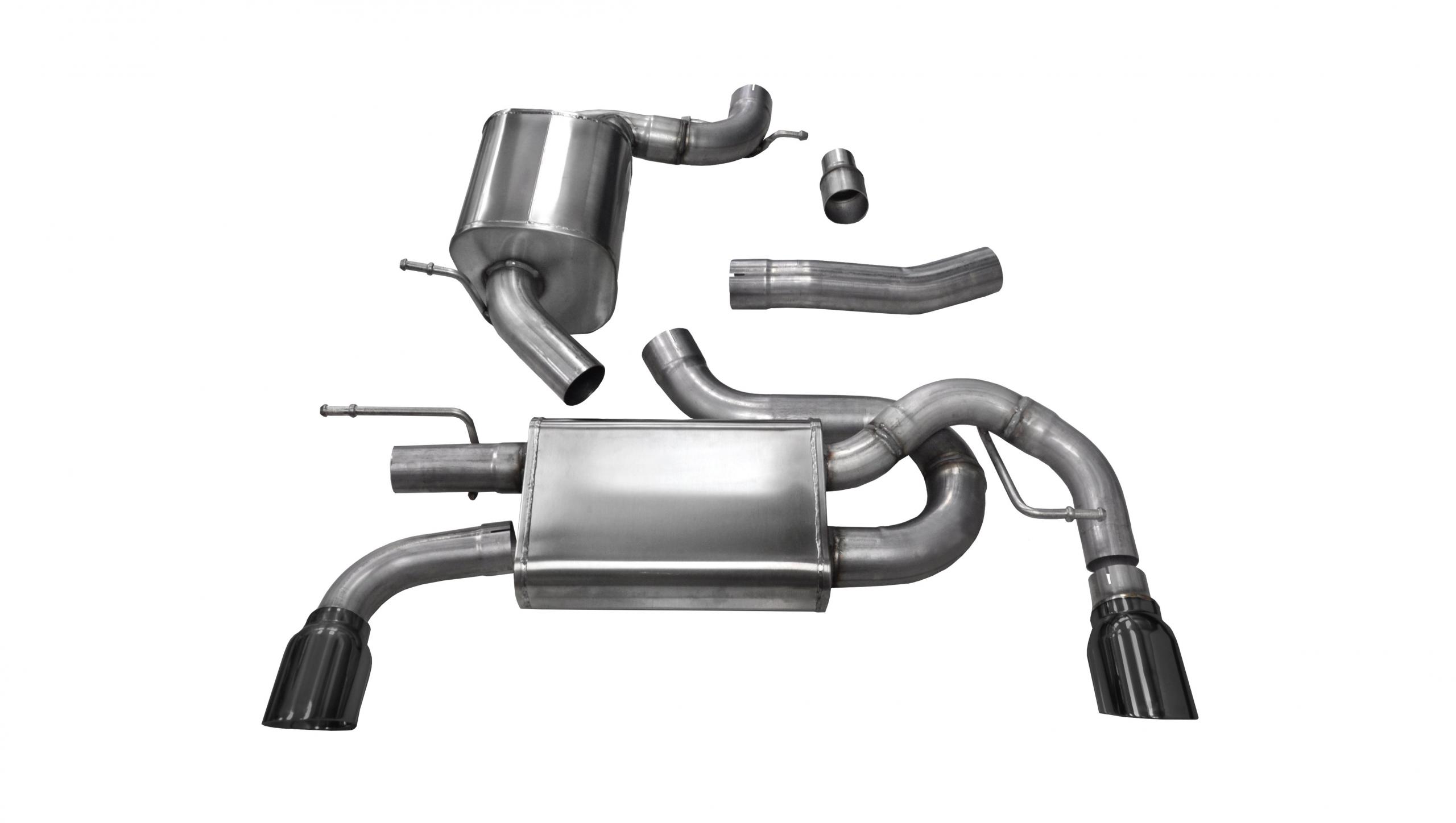 Corsa Performance 14491BLK - 3.0 Inch Cat-Back Touring Dual Rear Exhaust 4.0 Inch Black Tips 10-14 Volkswagen GTI Mk6, 2.0T Stainless Steel Performance Corsa Performance 14491BLK - 3.0 Inch Cat-Back Touring Dual Rear Exhaust 4.0 Inch Black Tips 10-14 Volkswagen GTI Mk6, 2.0T Stainless Steel Performance