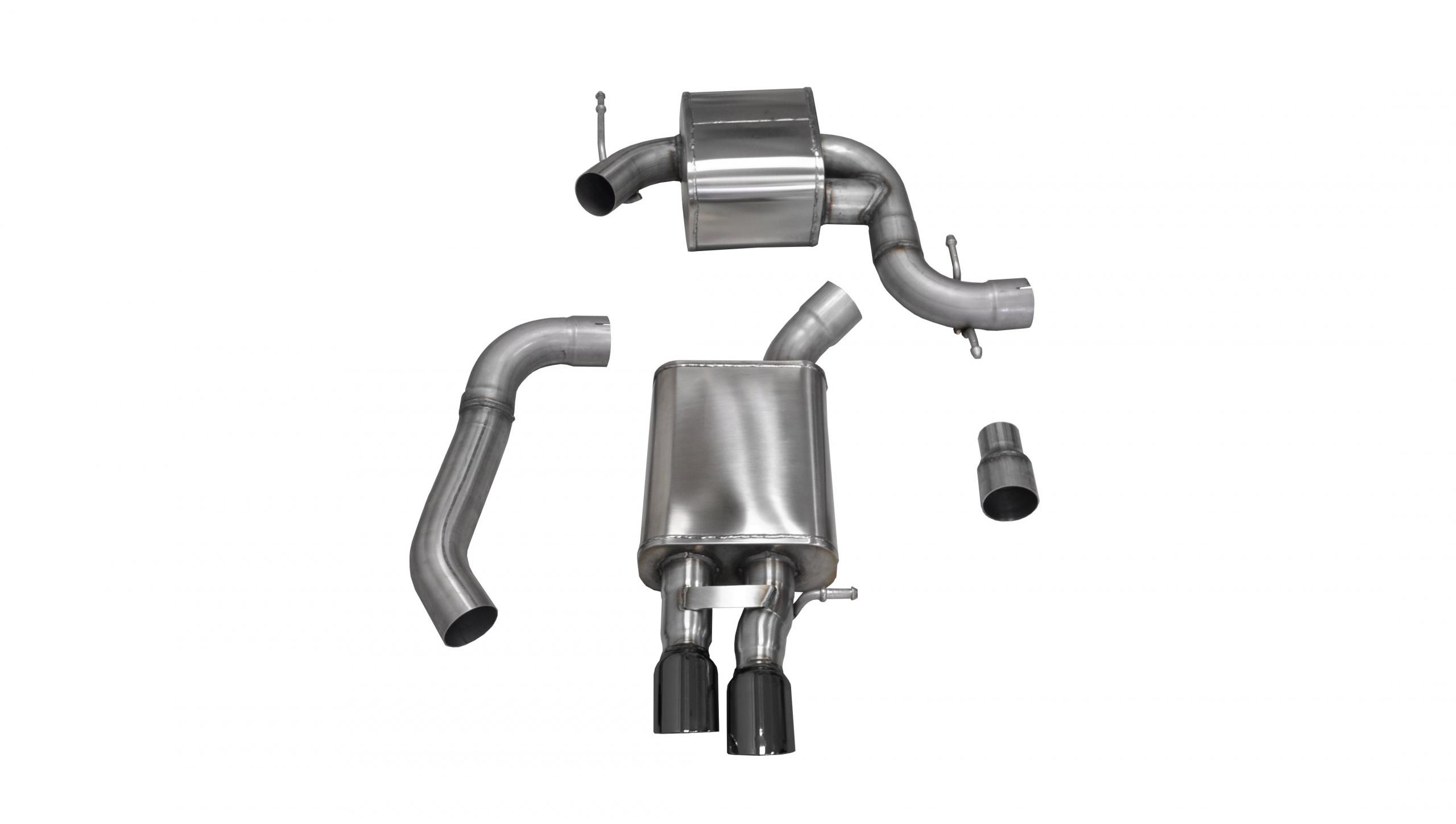 Corsa Performance 14598BLK - 3.0 Inch Cat-Back Touring Single Rear Exhaust 3.0 Inch Black Tips 06-10 Volkswagen Jetta GLI Mk5 2.0T Stainless Steel Performance Corsa Performance 14598BLK - 3.0 Inch Cat-Back Touring Single Rear Exhaust 3.0 Inch Black Tips 06-10 Volkswagen Jetta GLI Mk5 2.0T Stainless Steel Performance