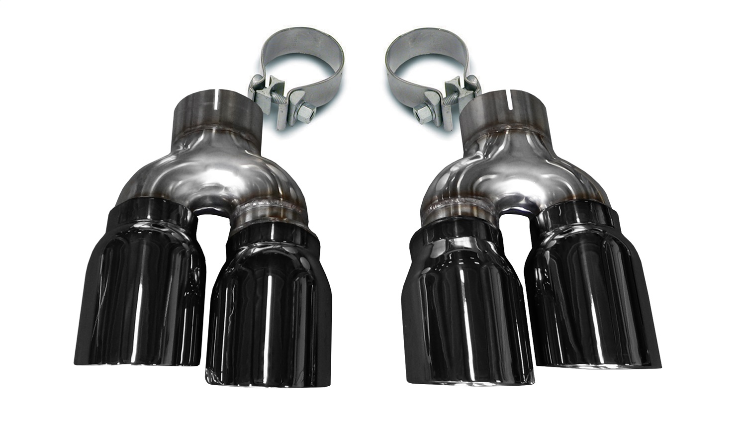 Corsa Performance 14479BLK - Two Twin 4.0 Inch Black Tips Clamps Included Dual Rear Exit For  Cadillac ATS-V Exhaust Only Stainless Steel  Performance