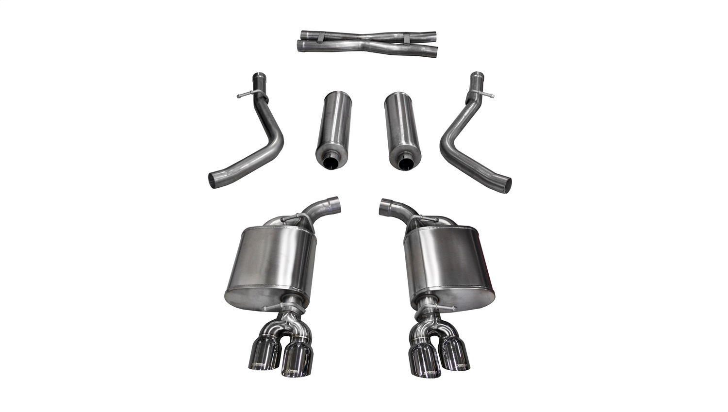 Corsa Performance 14985 - 2.5 Inch Cat-Back Xtreme Dual Rear Exit Exhaust 3.5 Inch Polished Tips 15-16 Dodge Challenger R/T 5.7L V8 Stainless Steel Performance Corsa Performance 14985 - 2.5 Inch Cat-Back Xtreme Dual Rear Exit Exhaust 3.5 Inch Polished Tips 15-16 Dodge Challenger R/T 5.7L V8 Stainless Steel Performance