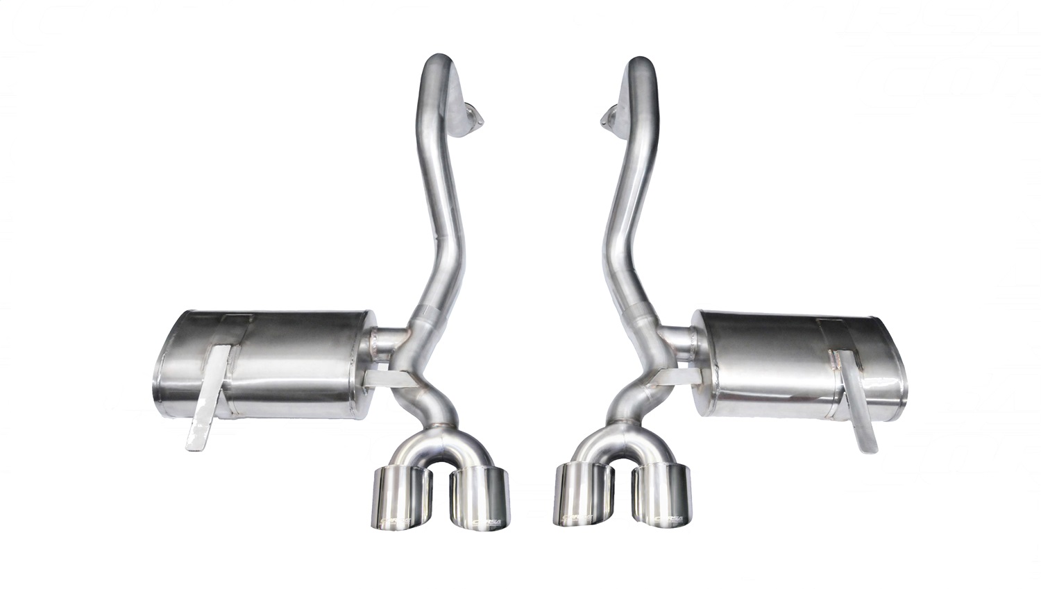 Corsa Performance 14961 - 2.5 Inch Axle-Back Xtreme Dual Exhaust Polished 4.0 Inch Tips 97-2004 Corvette C5/Z06 5.7L V8 Stainless Steel  Performance